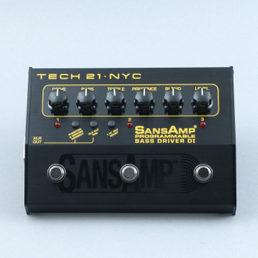Tech 21 SansAmp Programable Bass Driver DI Bass Guitar Effects Pedal P-31172