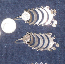 Mayan Antique Silver Earrings #31