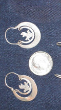 Mayan Antique Silver Earrings #32