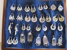 Mayan Antique Silver Earrings