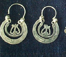 Mayan Antique Silver Earrings #6