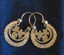Mayan Brass Antique Earrings #27