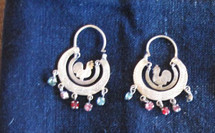 Mayan Antique Silver Earrings #16
