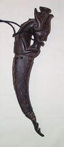 Horn and Wood Container Batak Sumatra