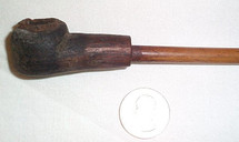 Maya Wood Pipe #5 -- Simple Pipe with Stem