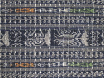 Corte #22 -- Girl's Indigo blue Ikat with colored bands