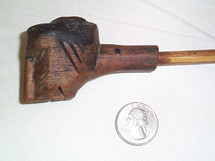 Maya Wood Pipe #6 -- Stylized Animal Head