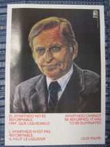 OSPAAAL 1986 -- South Africa Eliminate Apartheid OLOF PALME