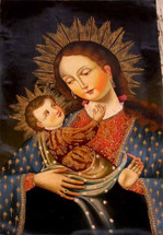 Madonna and Child #2 -- Cusco School Painting