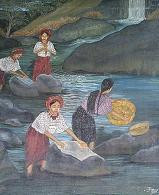 Francisco Sajvin -- Washing Clothes in Santiago Atitlan