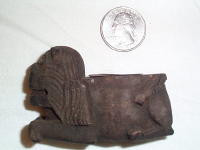 Maya Wood Pipe #3 -- Lion