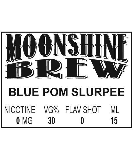 MOONSHINE BREW BLUE POM SLURPEE - E-Juice - E-Liquid - Electronic Cigarettes - ECig - Ejuice - Eliquid - Vape - Vapor - Vaping - Pickering - Ajax - Whitby - Oshawa - Toronto - Ontario - Canada