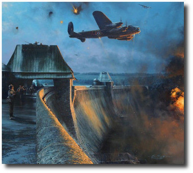The Dambusters - Last Moments of the Möhne Dam  Aviation Art