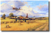 OUT OF FUEL AND SAFELY HOME  Aviation Art