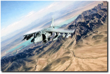 Desert Fox Harrier  Aviation Art