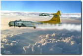  Aluminum Overcast Skies Aviation Art