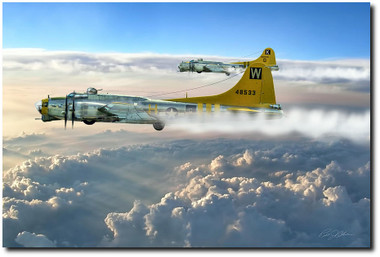  Aluminum Overcast Skies Aviation Art