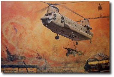 Iron Dance by Joe Kline - CH-47 Chinook Aviation Art