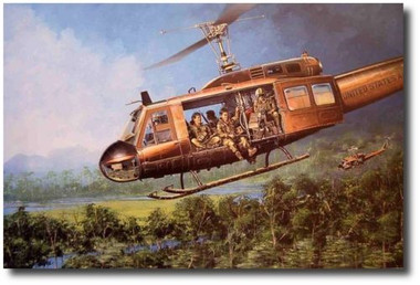 Magic Carpet Ride by Joe Kline - UH-1C Huey Aviation Art