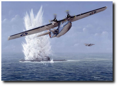 Cats Have Claws by Don Feight - WW II PBY Catalina Aviation Art