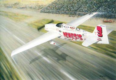 Chasing the Dream by Don Feight - Sharp's Formula One Racer, Nemesis  Aviation Art