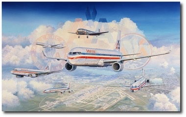 Past, Present and Future by Rick Herter Aviation Art