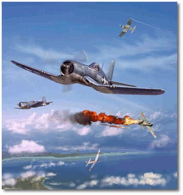 Pappy Boyington by Jim Laurier Aviation Art