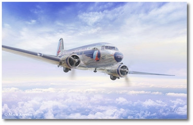 The Great Silver Fleet by Mark Karvon - Douglas DC-3  Aviation Art