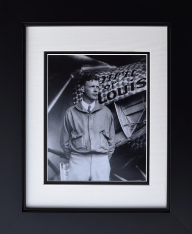 Charles Lindbergh with Spirit of St. Louis Aviation Art