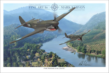 P-40 Warhawks of the 23rd FG by Mark Karvon - Curtiss P-40 Warhawk