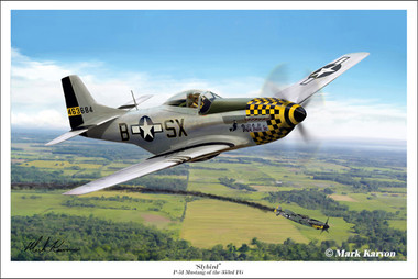 Slybird by Mark Karvon - P-51 Mustang  Aviation Art