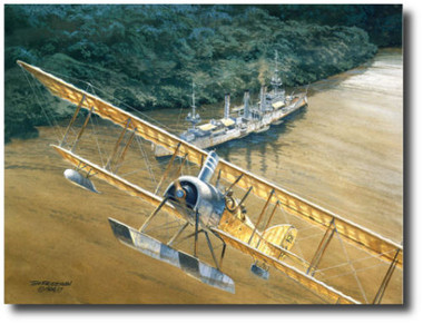 "Konigsberg" by Tom Freeman- WWI Naval Art- German Light Cruiser SMS Konigsberg  Aviation Art