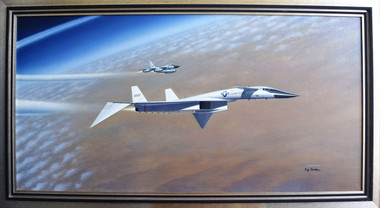Dance of the Valkyrie - Original Oil on Canvas - by Mike Machat - XB-70 Valkyrie Aviation Art