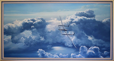 Voyager the Skies Yield - Original Oil on Canvas - by Craig Kodera - Dick Rutan Aviation Art