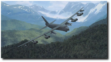 Mountain Fortress by Dru Blair - B-52 Stratofortress  Aviation Art