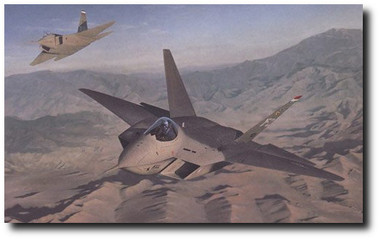 The Dawning by Steven Moore - YF-22 Advanced Tactical Fighter  Aviation Art