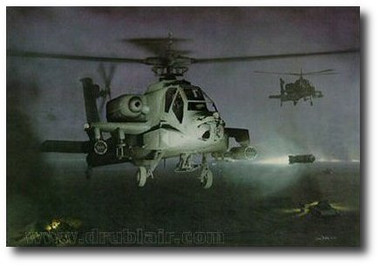 Hellstorm by Dru Blair - AH-64 Apache Aviation Art