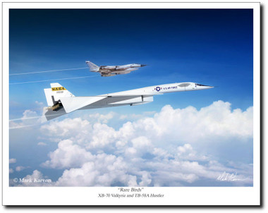 Rare Birds by Mark Karvon - XB-70 Valkyrie & TB-58 Hustler Aviation Art