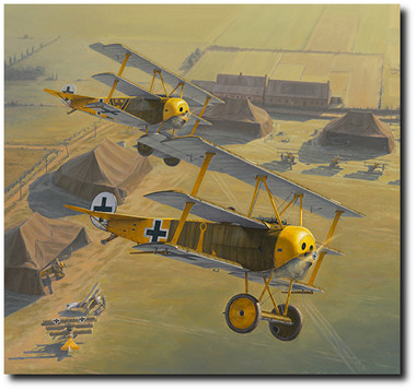 Yellow Jackets by Russell Smith - Jasta 27 - Aviation Art Print