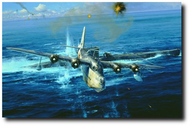 Caught On The Surface by Robert Taylor - Sunderland ‘U’  Aviation Art