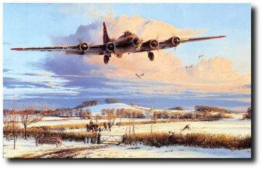 Winter's Welcome by Robert Taylor - B-17 Fortress
