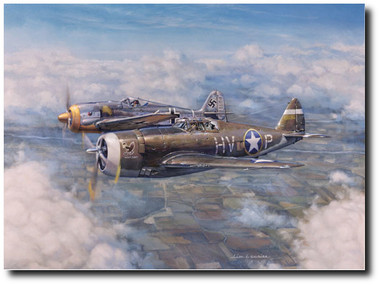 Not My Turn To Die by Jim Laurier - P-47C Thunderbolt Aviation Art