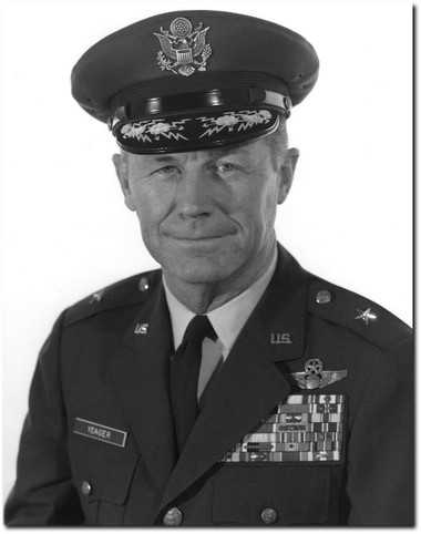 Gen. Charles E. "CHUCK" Yeager In Uniform Aviation Art