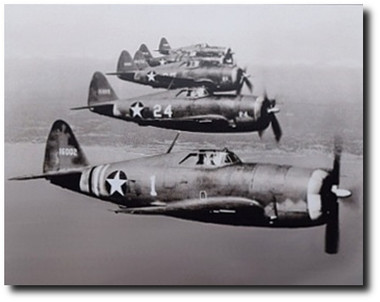 P-47 Formation Aviation Art