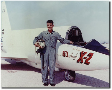 Bell X-2 "Starbuster" on the Lakebed with Pete Everest Jr. Aviation Art