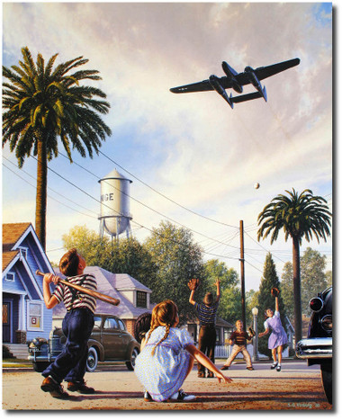 The Spider and the Fly w/ Pilot Signature by Stan Vosburg - P-61 Black Widow -Aviation Art