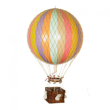 Hot Air Balloon - Jules Verne, Rainbow Pastel