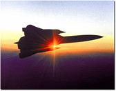 SR-71 Blackbird with Sunset - aviation art