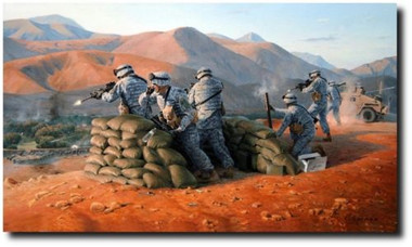 Warriors Fight 2-4 in Afghanistan (A/P) by Larry Selman - Military Art Prints