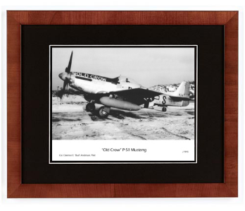 "Old Crow" P-51 Mustang Photograph Signed by Colonel Clarence E. "Bud" Anderson  Aviation Art